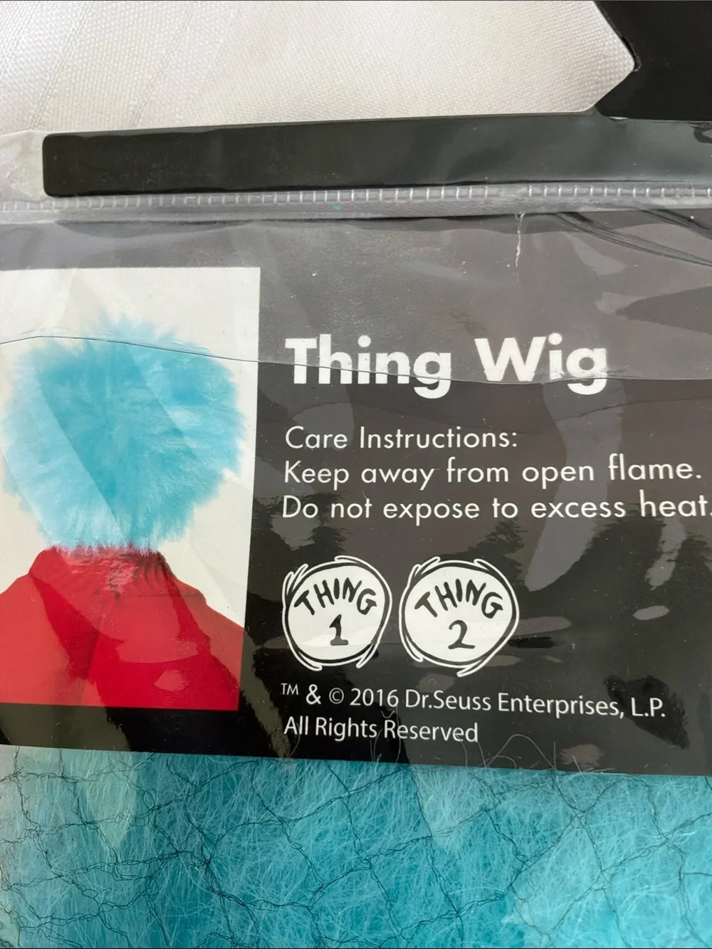 Dr. Seuss Bright Turquoise Thing Wig - Kids Costume Accessory